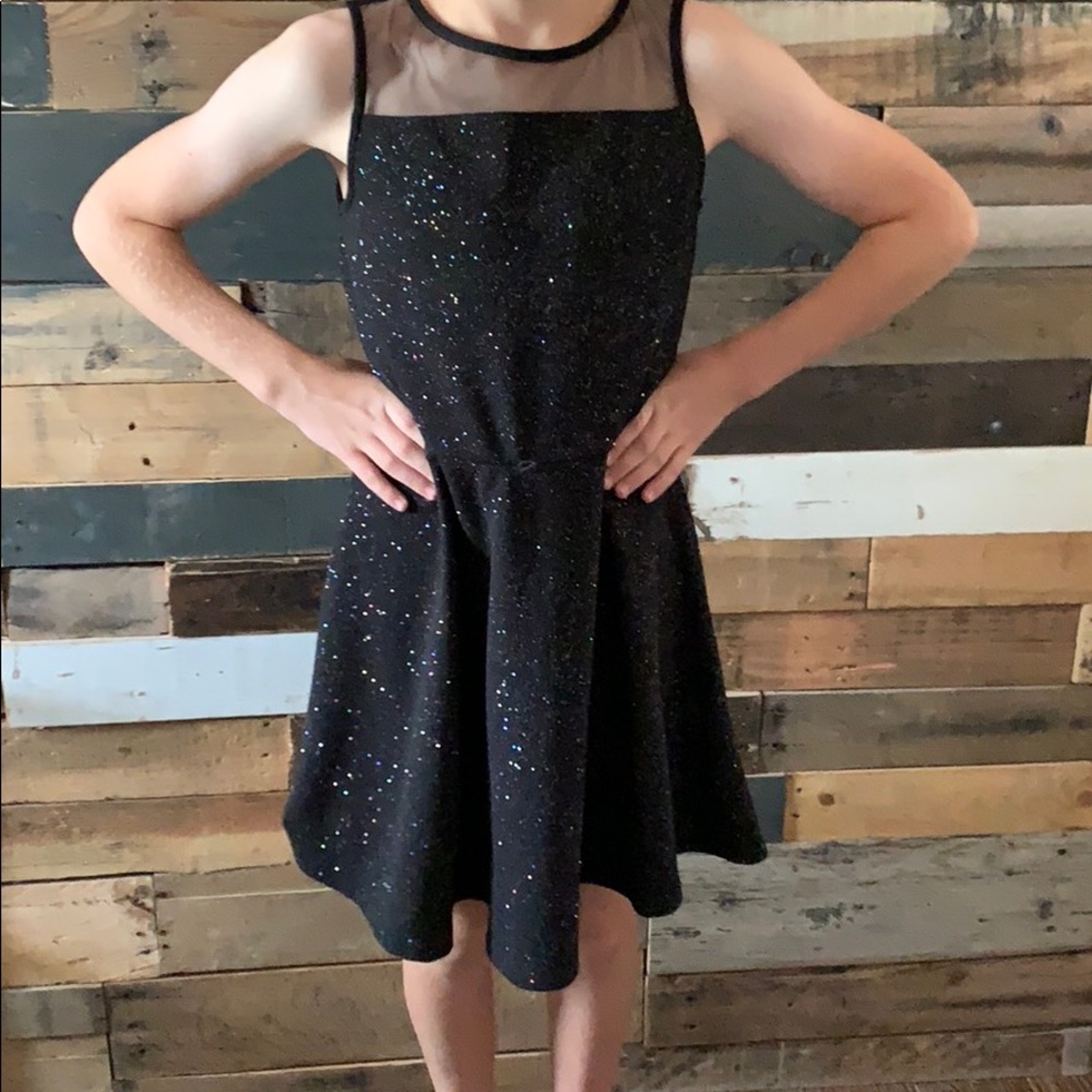 Glitter black sleeveless dress never worn